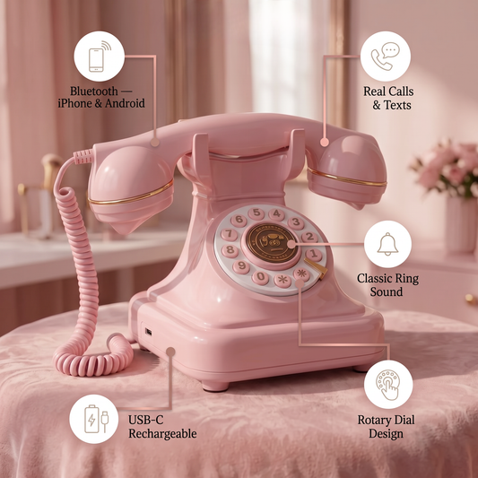 Retro BlueTooth Rotary Phone